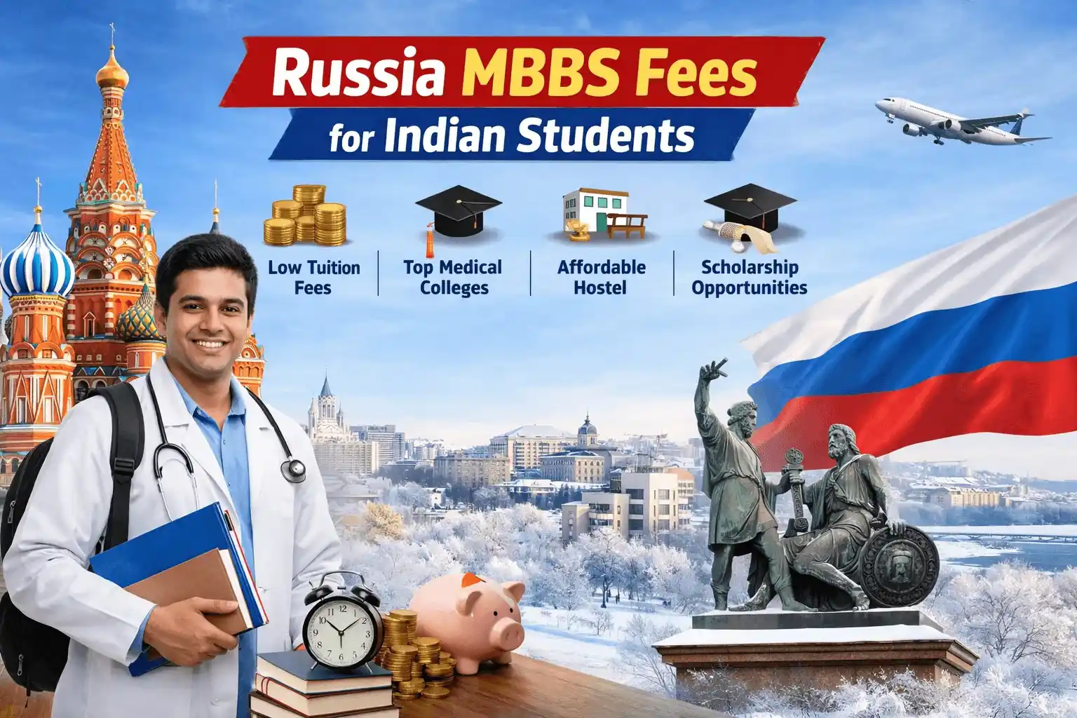 Russia MBBS fees for Indian students: Affordable fees with quality education at the Russia medical college