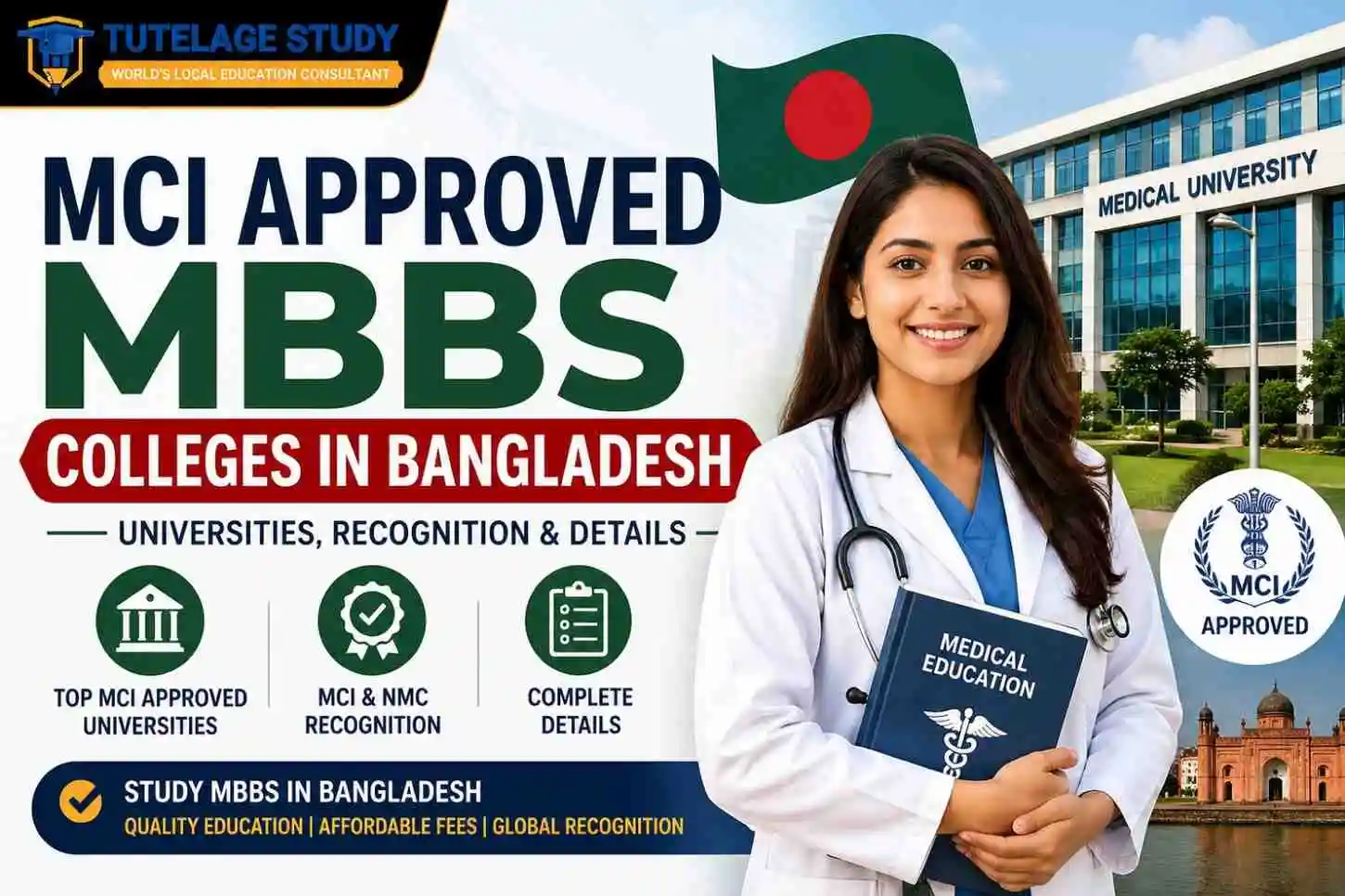 MCI Approved MBBS Colleges in Bangladesh: Universities, Recognition & Details