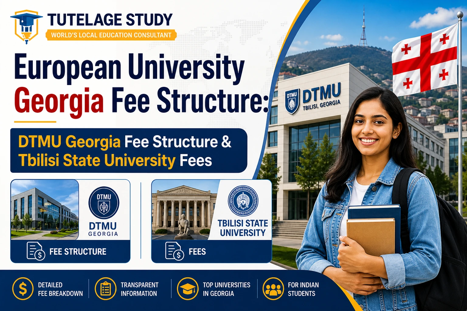European University Georgia Fee Structure: DTMU Georgia Fee Structure & Tbilisi State University Fees