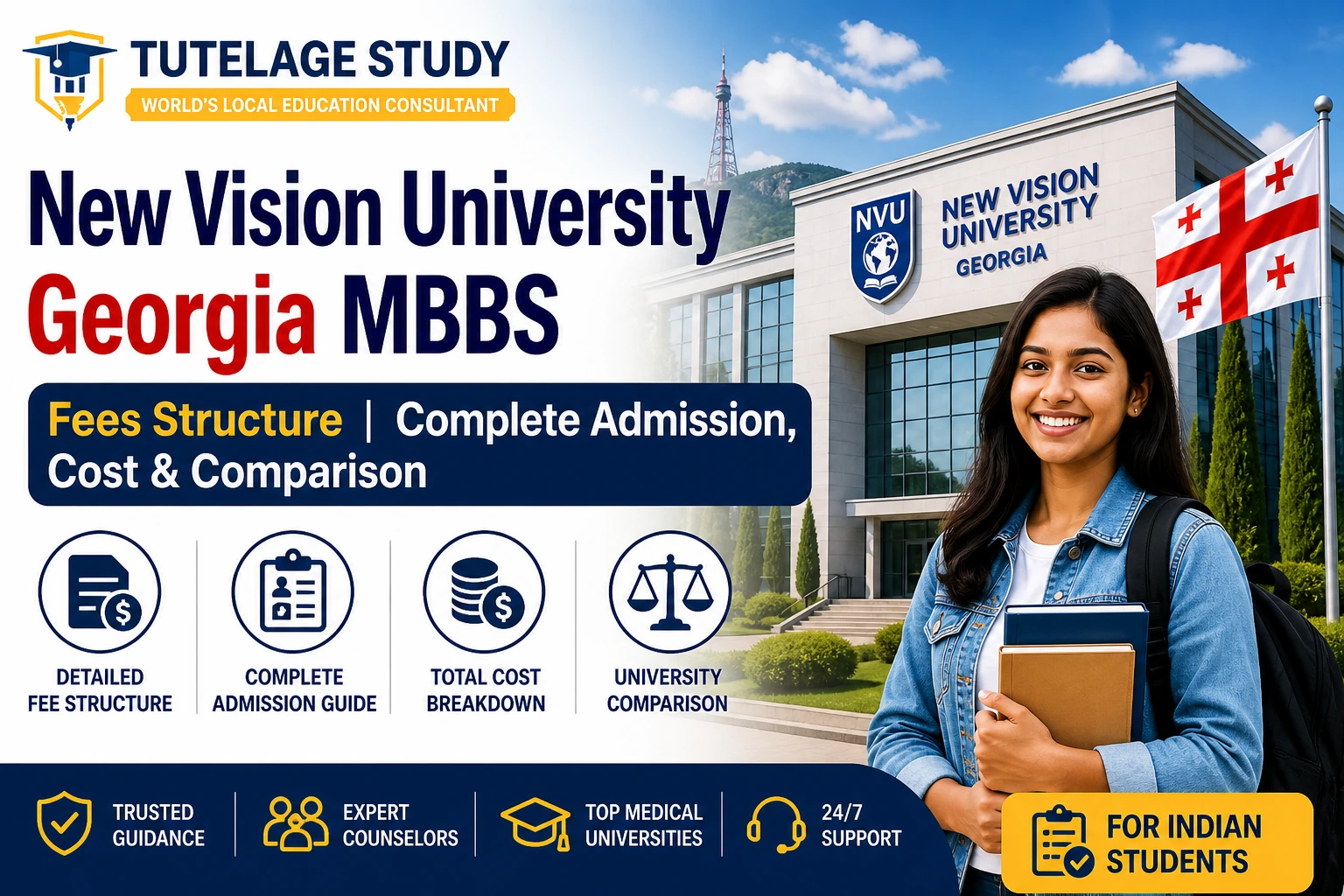 New Vision University Georgia MBBS Fees Structure | Complete Admission, Cost & Comparison