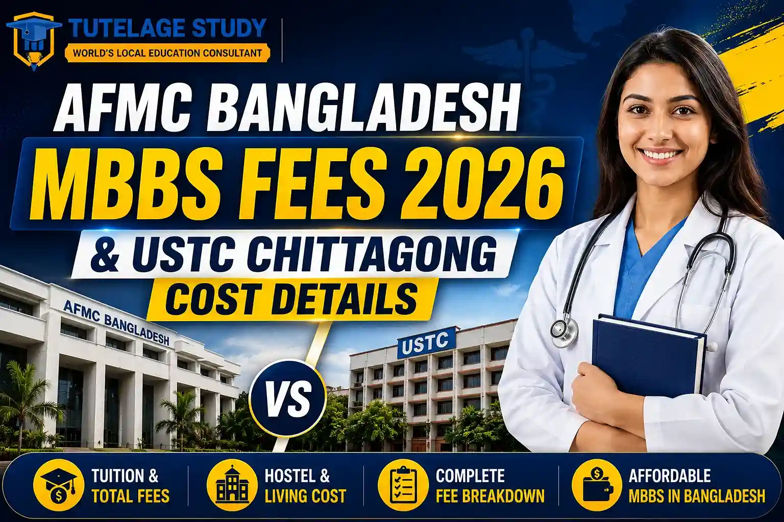 AFMC Bangladesh MBBS Fees 2026 & USTC Chittagong Cost Details