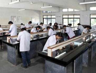 MBBS Students in Indian doing practical in LAB